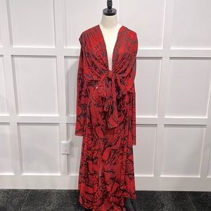 Solace London Red Long Sleeve Dress, 10